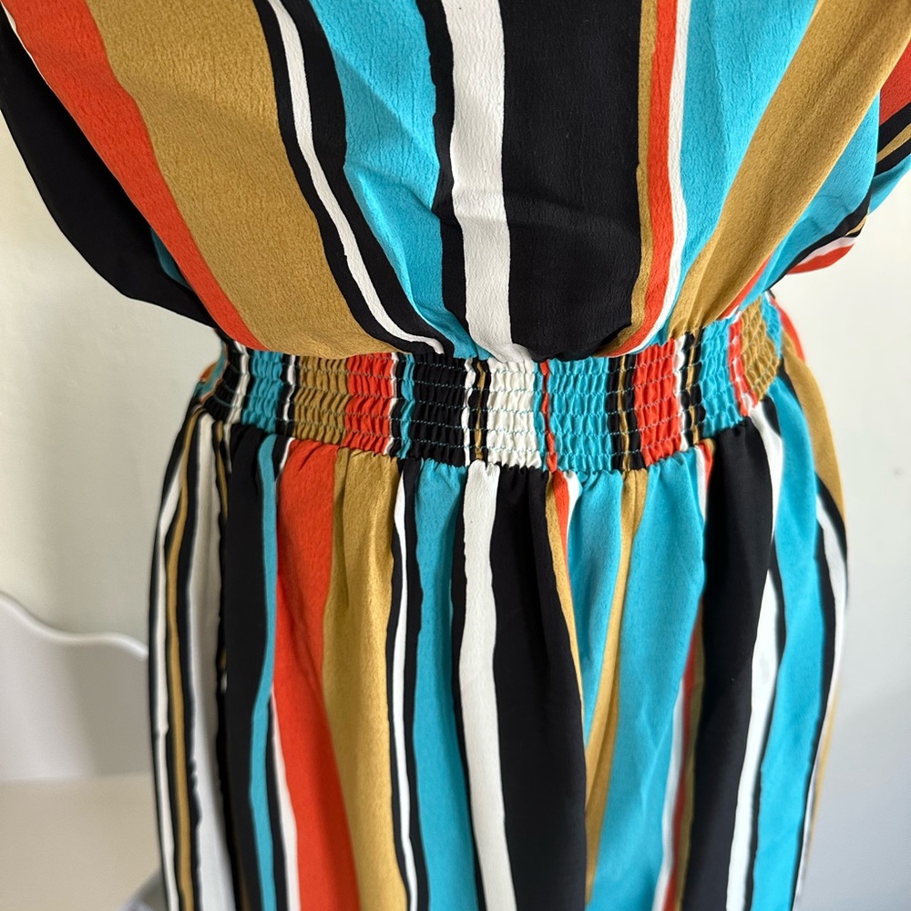 Striped multicolor jumpsuit - Picture 4 of 5